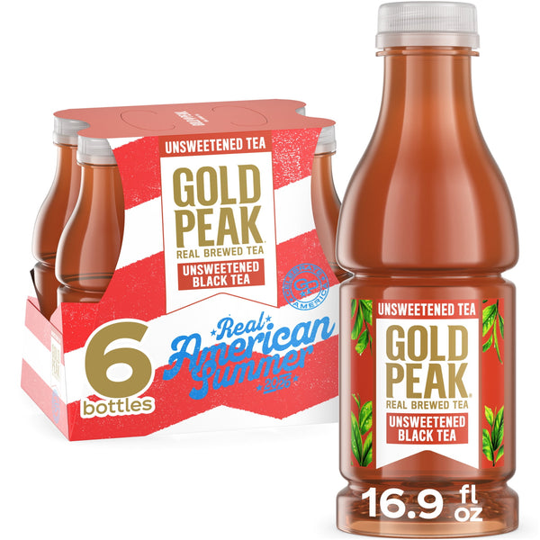 Gold Peak Unsweetened Black · Té · 6 botellas de 500 ml