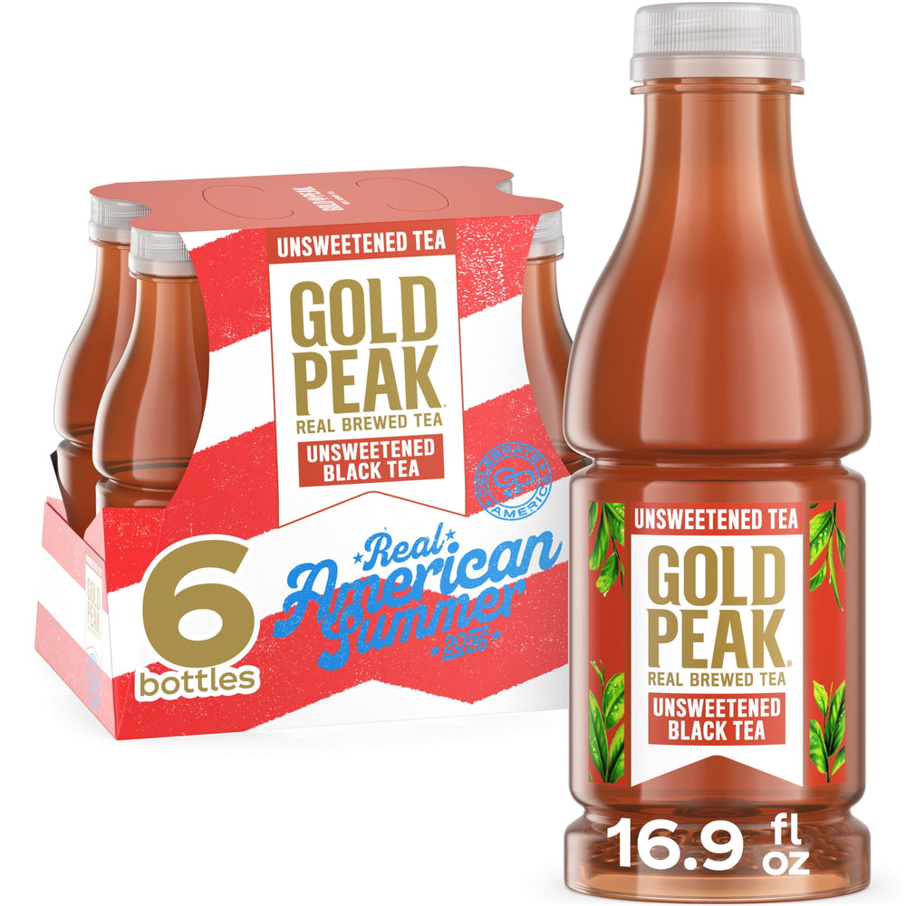 Gold Peak Unsweetened Black · Té · 6 botellas de 500 ml