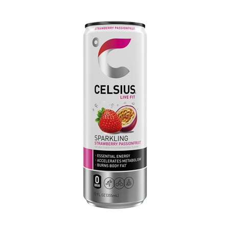 CELSIUS Sparkling Strawberry Passionfruit Functional · Bebida energética · 355 ml · lata