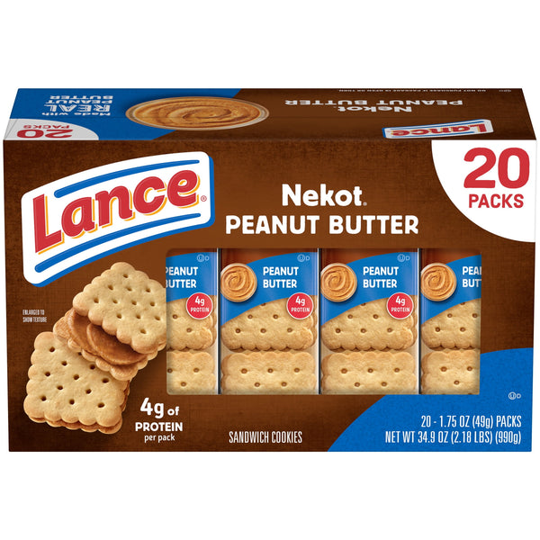 Lance Nekot Peanut Butter · Galletas · 20 pzas de 50 g