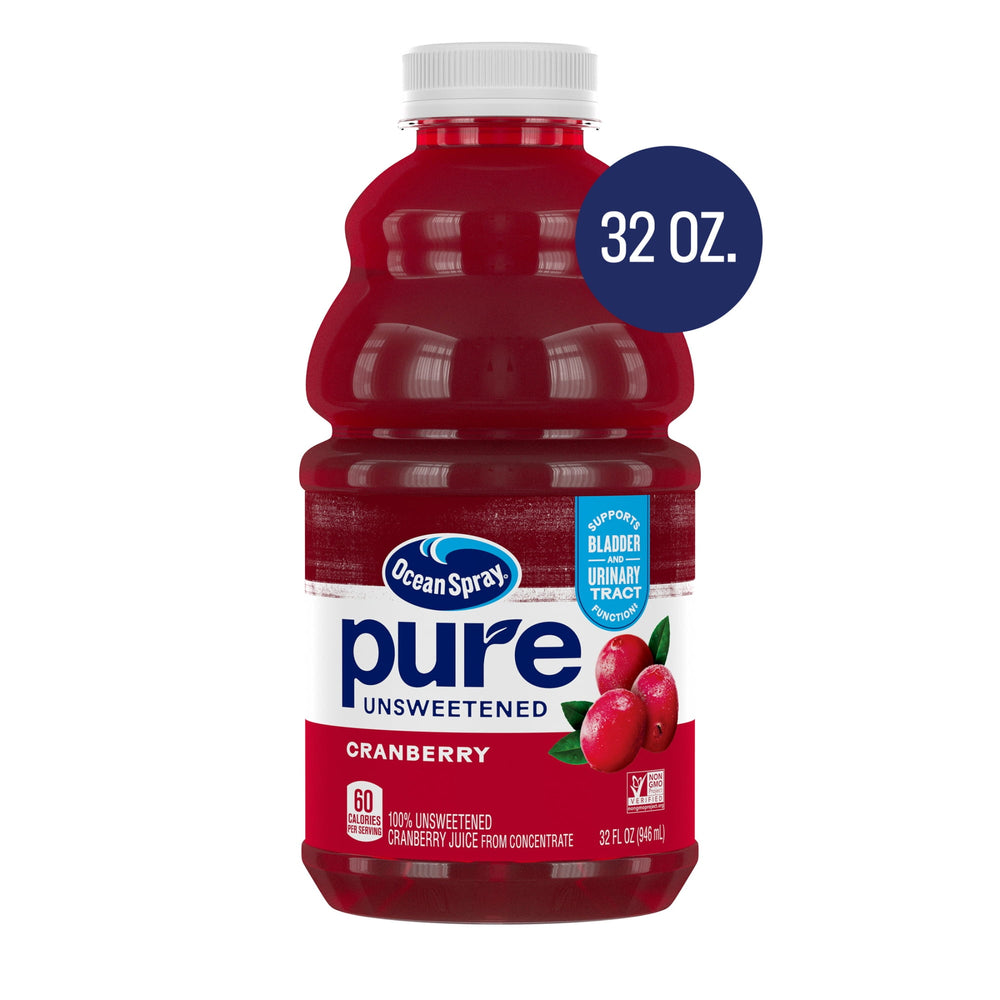 Ocean Spray® Pure Unsweetened Cranberry 100% Cranberry · Bebida · 946 ml · botella