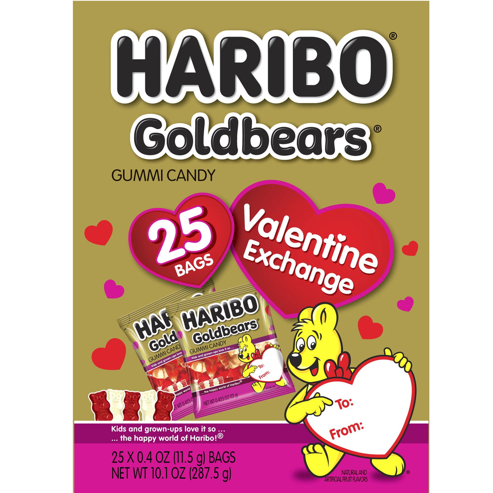 HARIBO Goldbears mini, Valentine's Day Exchange Kit · Gomitas · 25 pzas · 286 g