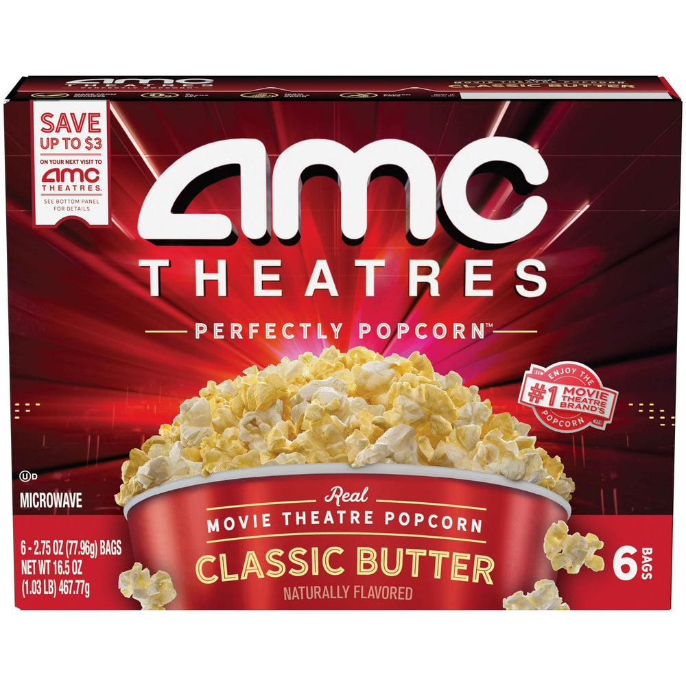 AMC Theatres Classic Butter · Palomitas · 6 pzas