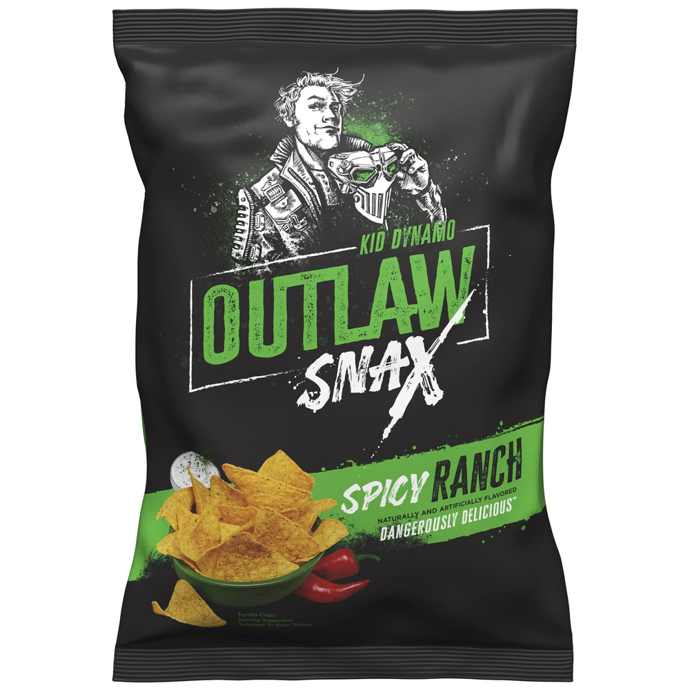 Outlaw Snax Spicy Ranch · Totopos · 283 g · bolsa · tamaño familiar