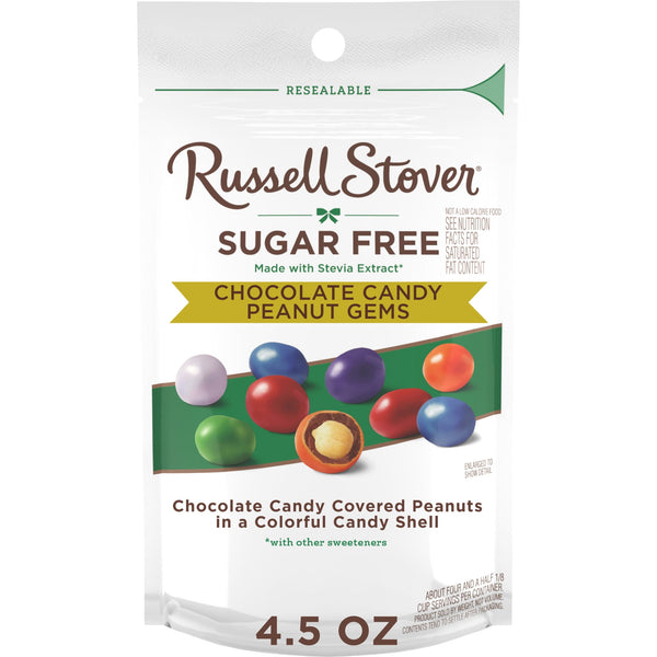 RUSSELL STOVER Chocolate Peanut Gems Sugar Free · Caramelos · 128 g · bolsa
