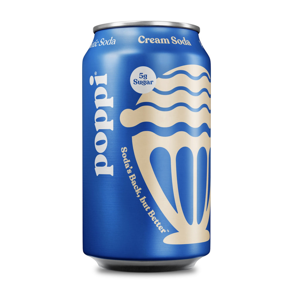 poppi Cream Soda Prebiotic Soda · Refresco · 355 ml · lata