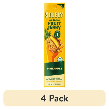 Solely Organic Pineapple Fruit · Carne seca · 4 pack de 23 g