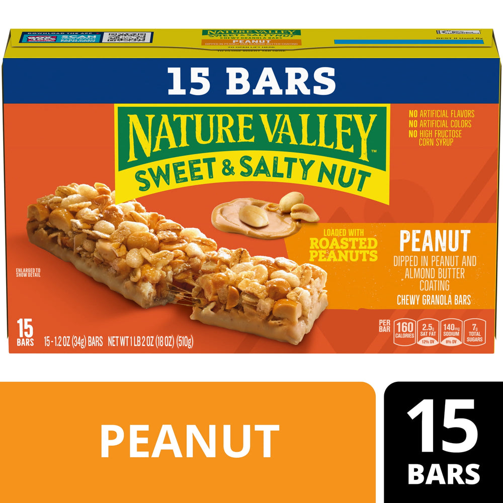 Nature Valley Sweet and Salty Nut Peanut · Barras · 15 barras · 510 g