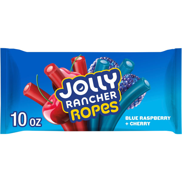 Jolly Rancher Ropes Blue Raspberry and Cherry · Caramelos · 283 g · bolsa