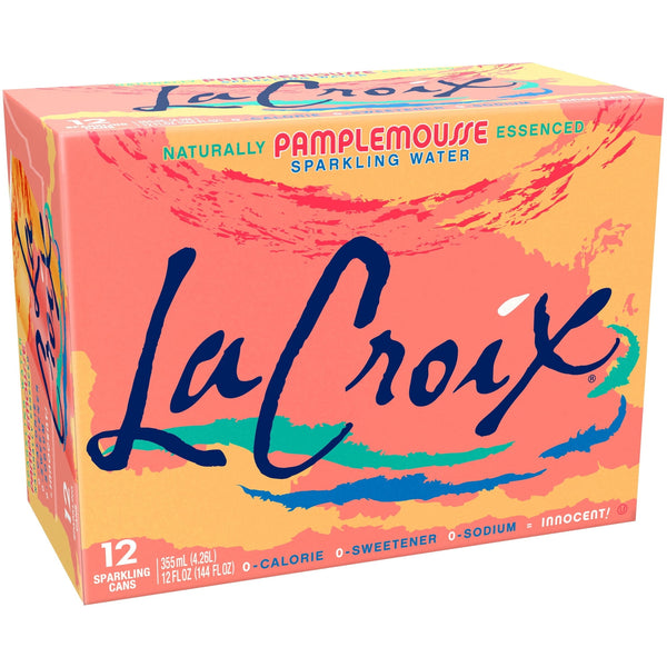LaCroix Pamplemousse · Agua mineral · 12 latas de 355 ml