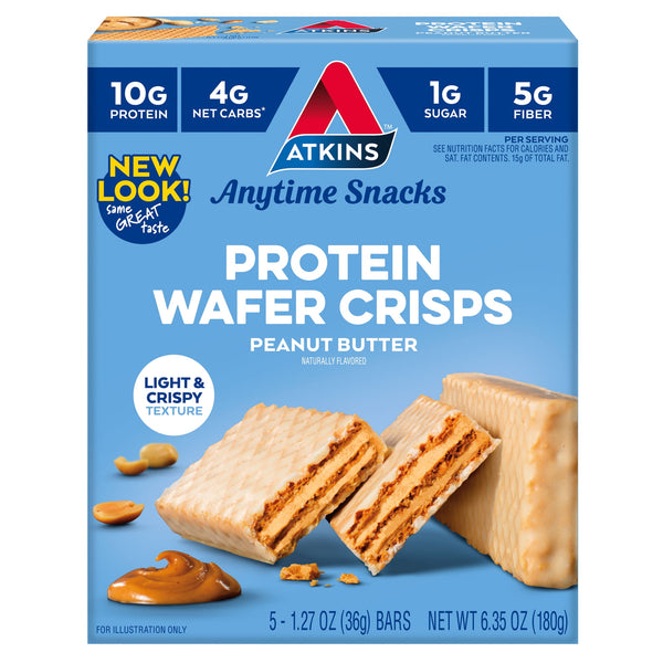 Atkins Protein Crisp Wafer Peanut Butter · Wafers · 5 pzas