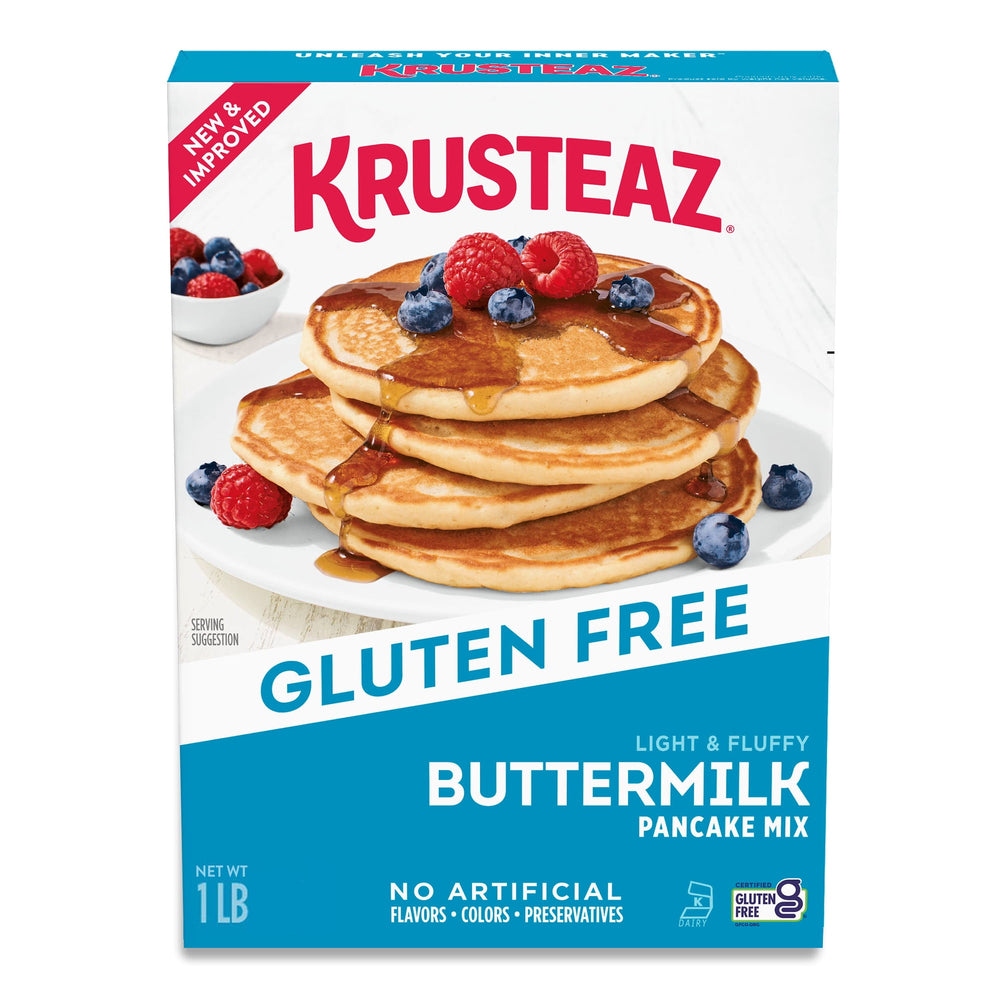 Krusteaz Light and Fluffy Buttermilk sin gluten · Mezcla para hornear · 454 g · caja