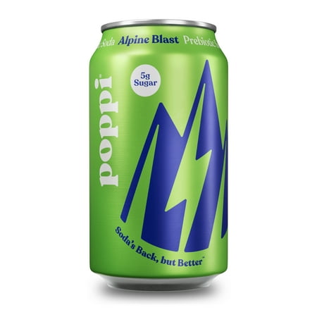 poppi Alpine Blast Prebiotic Soda · Refresco · 355 ml · lata