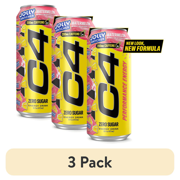 C4 Performance Jolly Rancher Watermelon · Caramelos · 3 latas de 473 ml