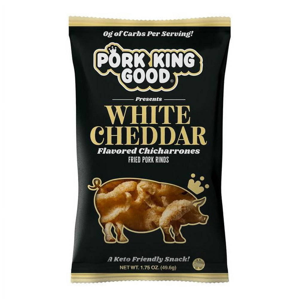 Pork King Good White Cheddar Pork Rinds · Frituras · 50 g · bolsa