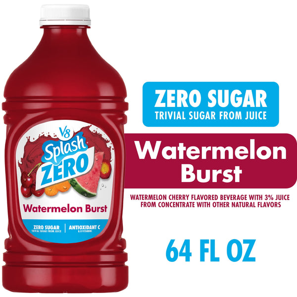 V8 Splash Zero Sugar · Bebida de sandía · 1893 ml