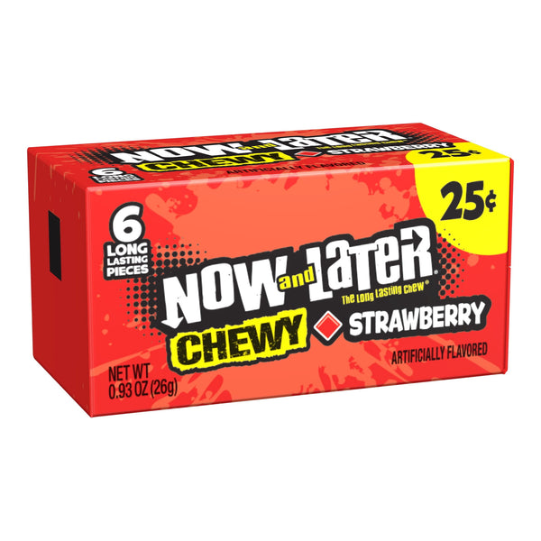Now and Later Strawberry · Gomitas · 26 g · caja