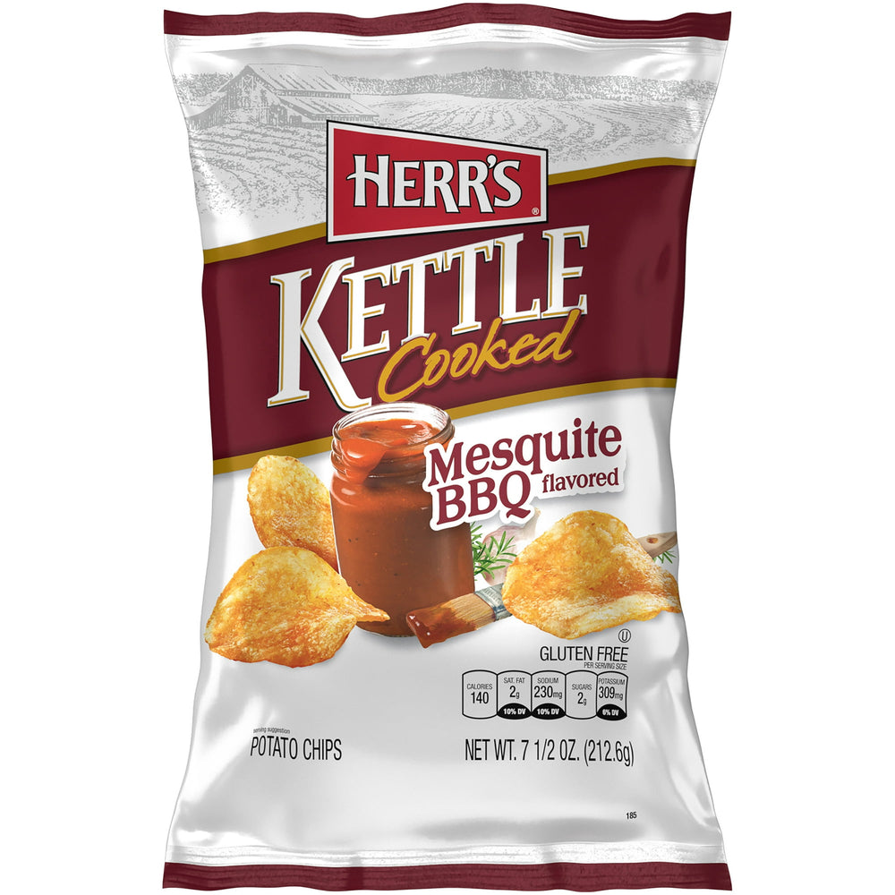 Herr's Kettle Cooked Mesquite BBQ · Papas · 213 g