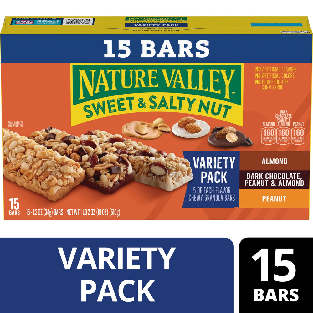 Nature Valley Sweet and Salty Nut Variety · Barras · 15 barras · 510 g