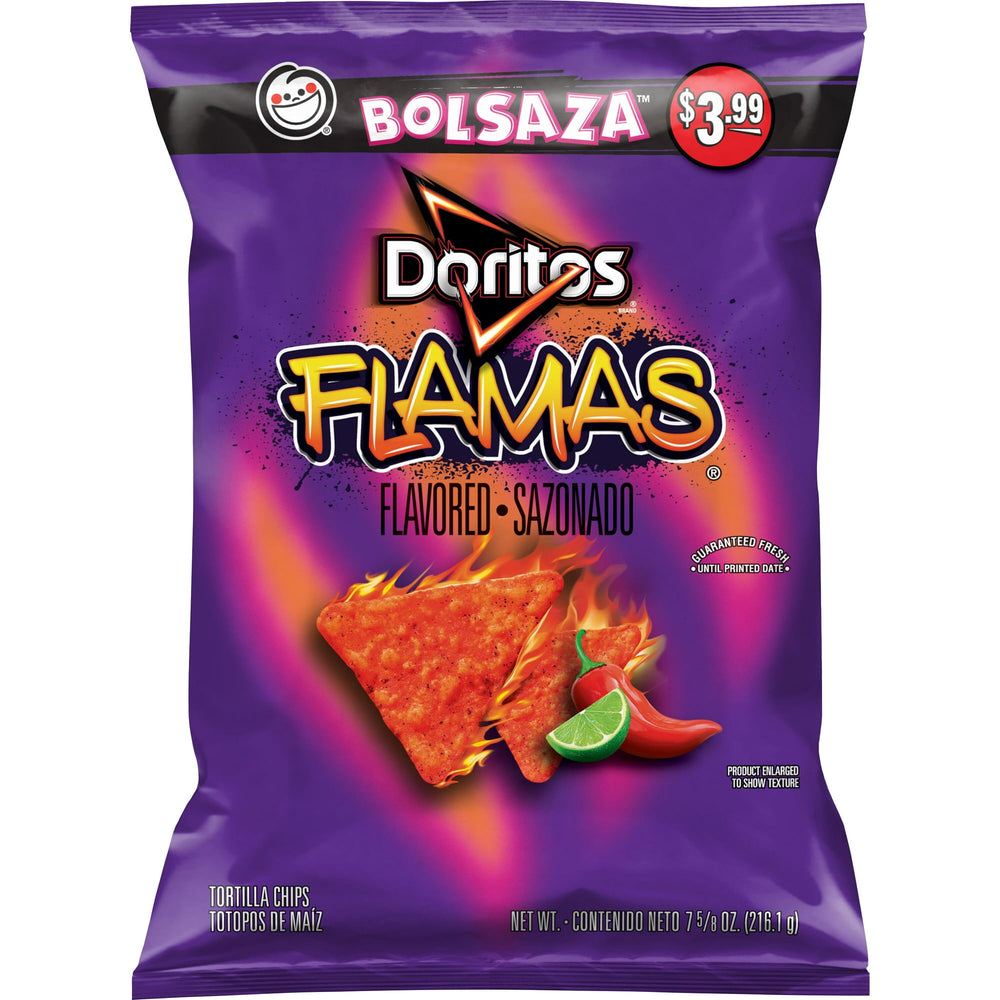 Sabritas Doritos Flamas Sazonado · Totopos · 216 g · bolsa