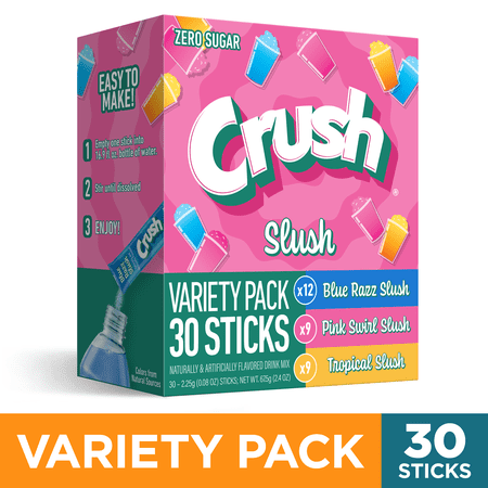 Crush Slush Powder Variety Pack Blue Razz · Polvo para agua · 30 barras