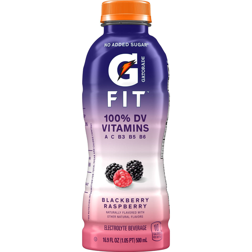 Gatorade Fit Beverage Blackberry Raspberry · Bebida · 479 g · botella