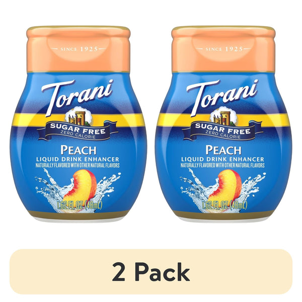 Torani Peach Liquid Drink Enhancer Sugar Free · Bebida · 2 pack de 48 ml