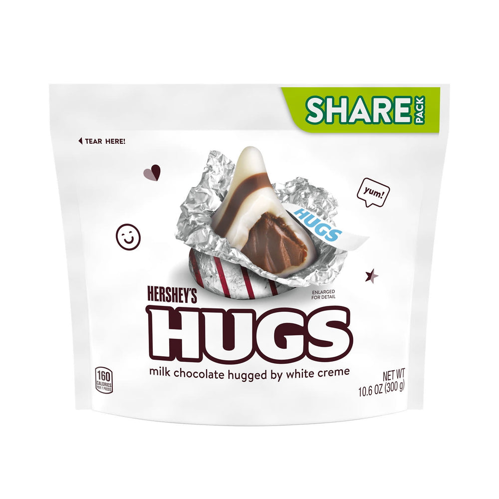 Hershey's Hugs Milk Chocolate and White Creme Share · Caramelos · 301 g