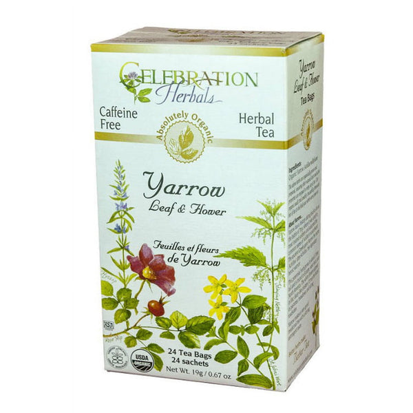 Celebration Herbals Organic Yarrow Leaf and Flower Tea 24 Caffeine Free · Té