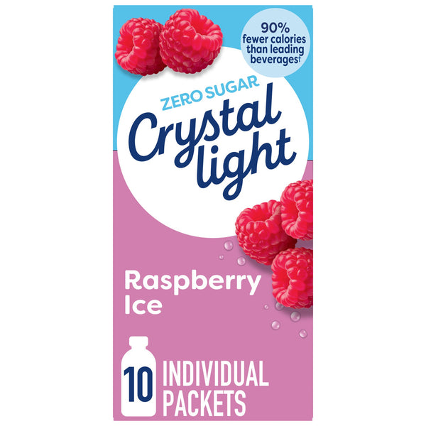 Crystal Light Zero Sugar Raspberry Ice · Polvo para agua · 10 sobres de 17 g