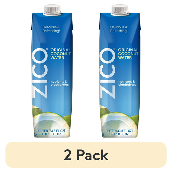 ZICO 100% Coconut Water No Sugar Added · Bebida · 2 pack de 1000 ml