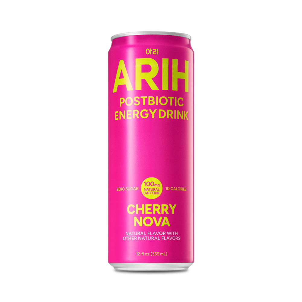 ARIH Postbiotic Cherry Nova Zero Sugar · Bebida energética · 355 ml