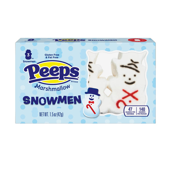 PEEPS Marshmallow Snowmen Christmas · Malvaviscos · 3 pzas de 43 g