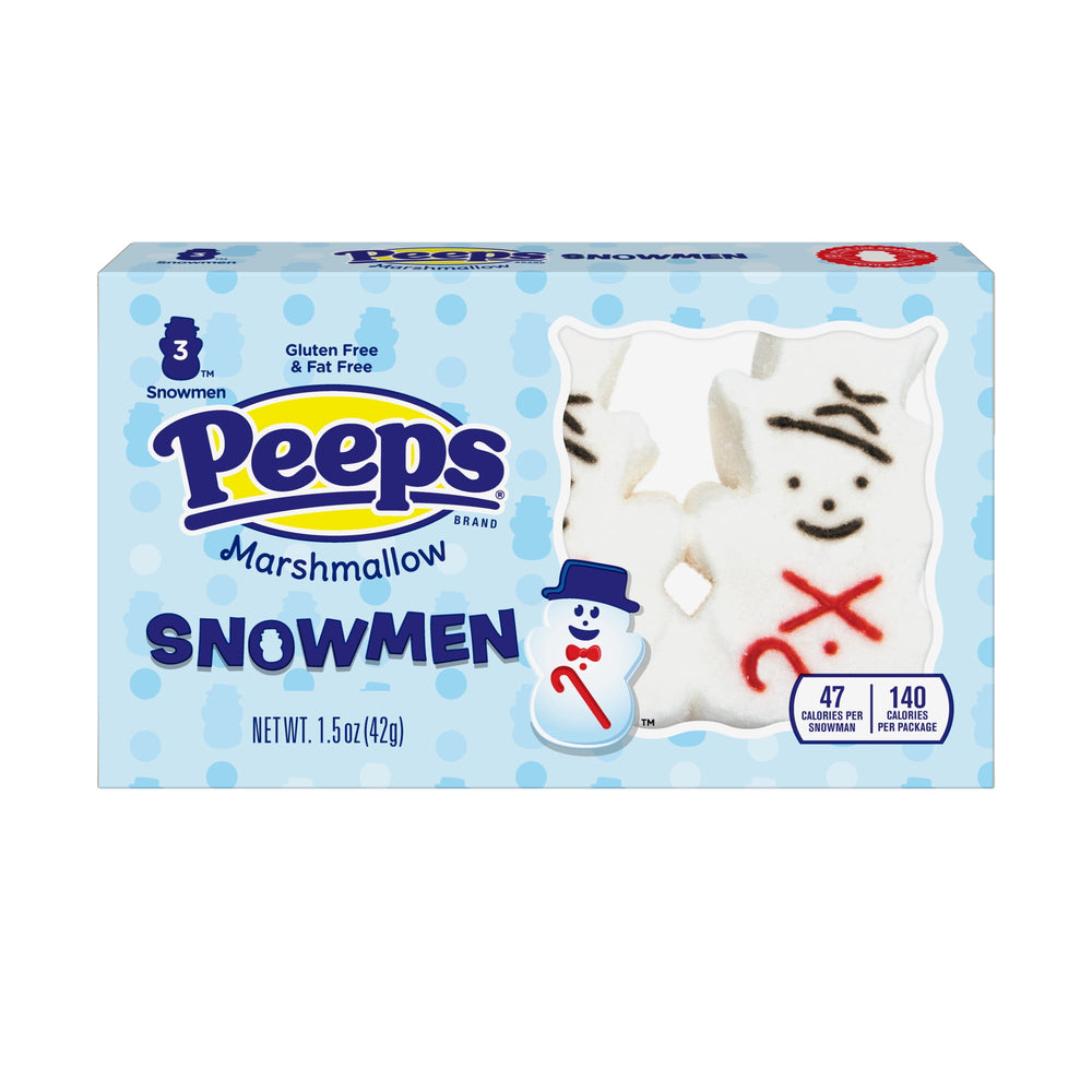 PEEPS Marshmallow Snowmen Christmas · Malvaviscos · 3 pzas de 43 g