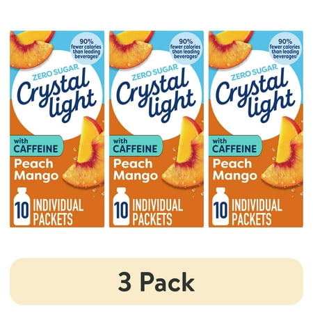Crystal Light with Caffeine · Polvo para agua · 3 pack de 20 g