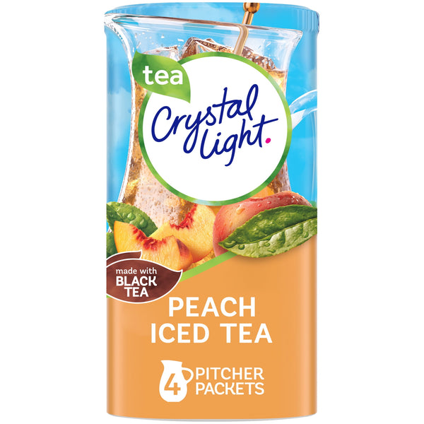 Crystal Light Peach · Polvo para agua · 4 pzas