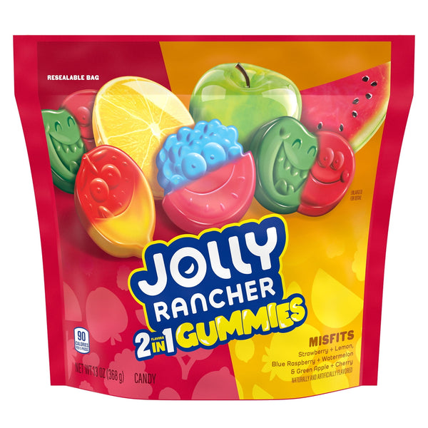 Jolly Rancher Misfits 2-in-1 Fruit · Gomitas · 369 g · bolsa