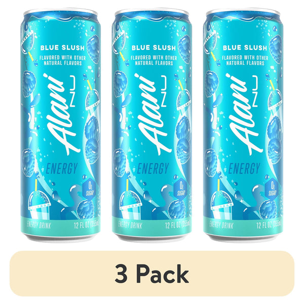 Alani Nu Blue Slush · Bebida energética · 3 latas de 355 ml