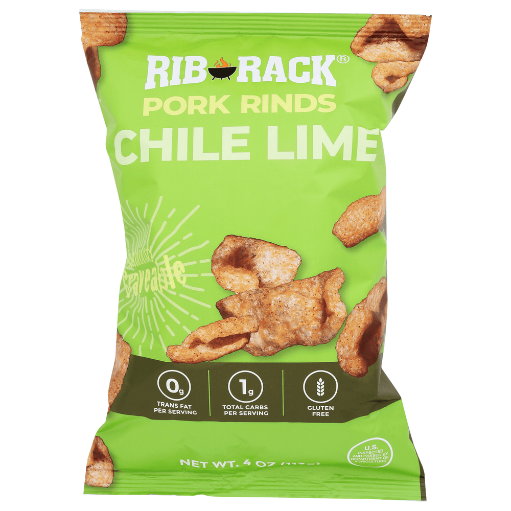 Rib Rack Chile Lime Pork Rinds · Frituras · 113 g