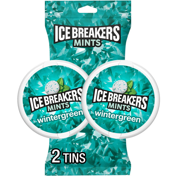 Ice Breakers Wintergreen Pucks sin azúcar · Chicles y mentas · 2 pzas de 43 g