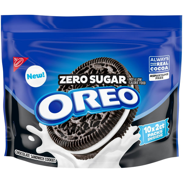 OREO Zero Sugar Chocolate · Galletas · 10 paquetes de 2 galletas