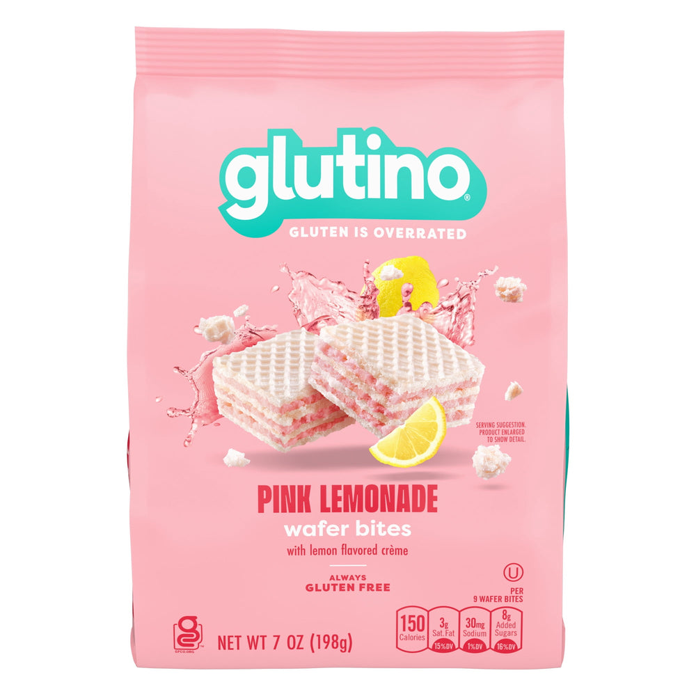 Glutino Pink Lemonade Wafer Bites sin gluten · Galletas · 198 g