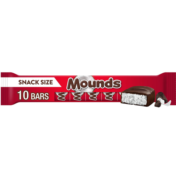Mounds Coconut & Dark Chocolatey & Miniatures · Caramelos · 10 pzas de 17 g · tamaño snack