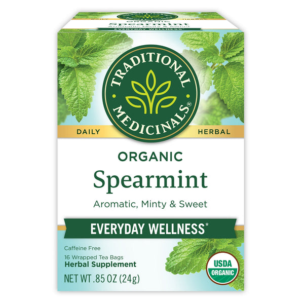 Traditional Medicinals Spearmint Herbal Tea Caffeine Free · Té · 16 pzas