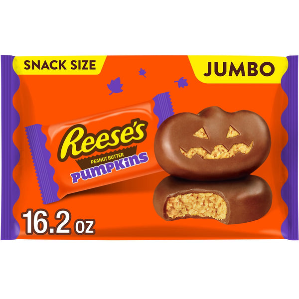 REESE'S Milk Chocolate Peanut Butter Pumpkins Halloween · Caramelos · 459 g · bolsa · tamaño snack