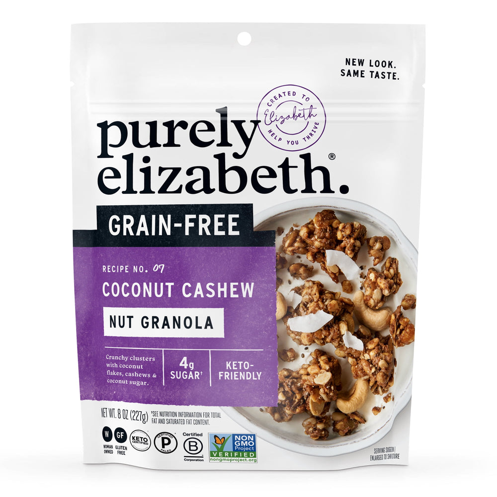 Purely Elizabeth Grain-Free Nut Coconut Cashew. · Granola · 227 g · bolsa
