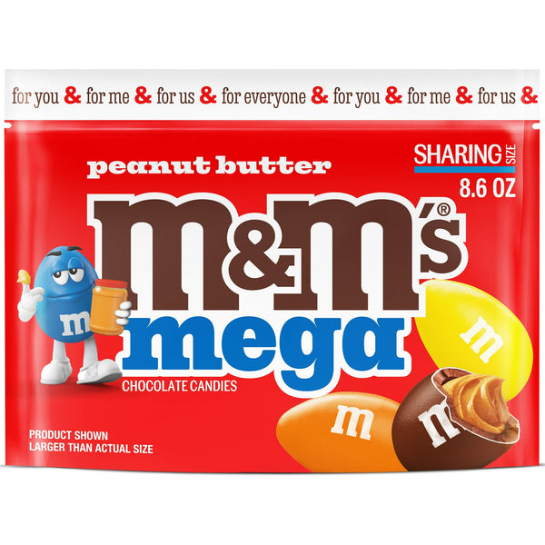M&M's Mega Peanut Butter Chocolate Sharing · Caramelos · 244 g · bolsa