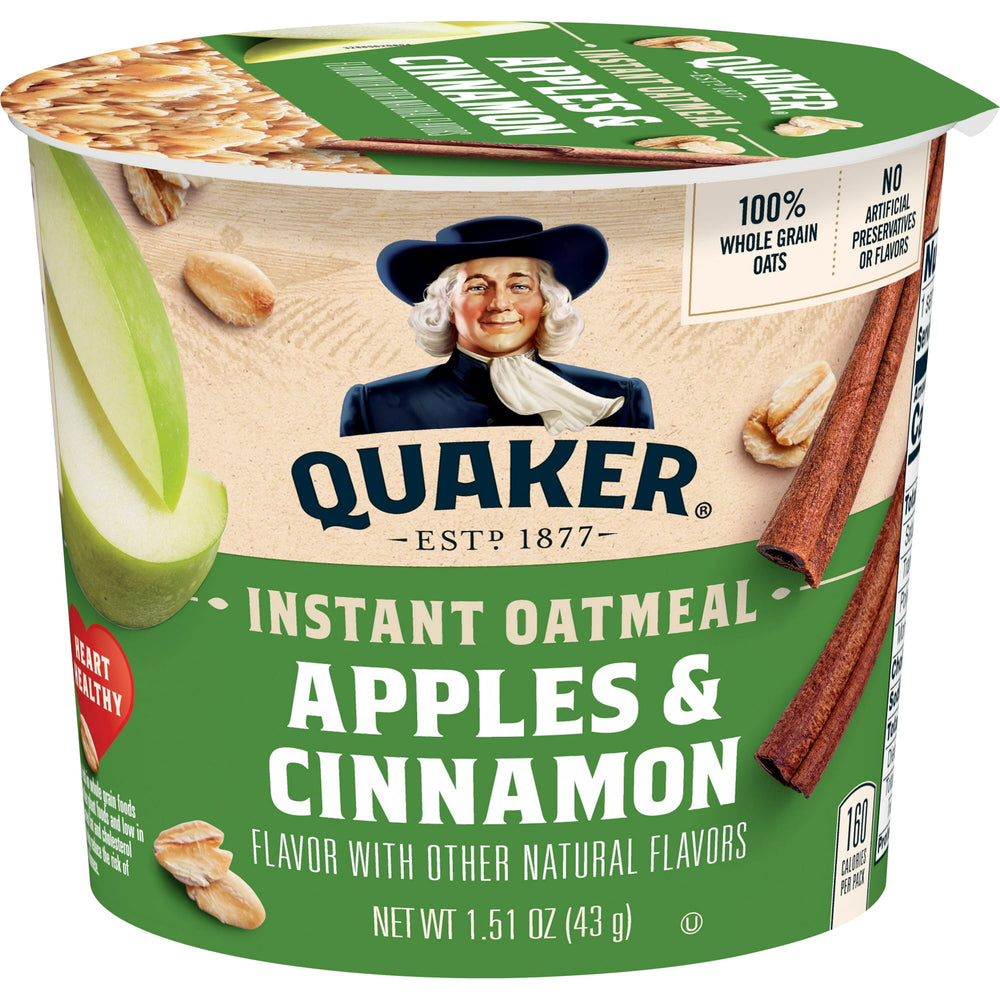 Quaker Apple Cinnamon · Cereal · 43 g · vaso