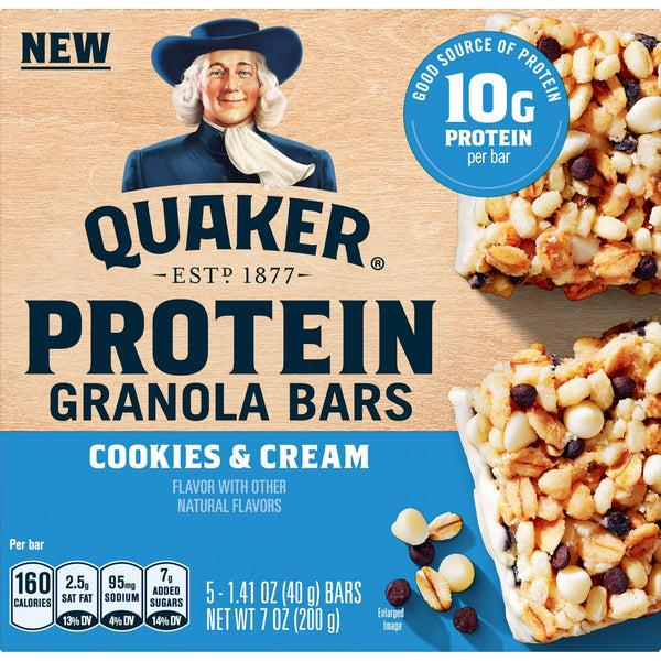 Quaker Protein & Cream · Barras · 5 pzas de 40 g