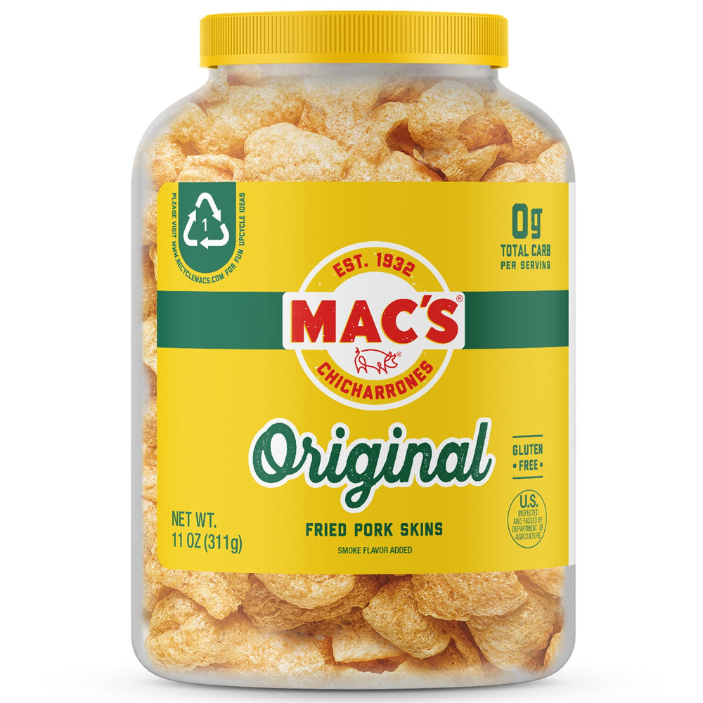 Mac's Original Chicharrones Pork Rinds Pork Skins · Frituras · 312 g · bote